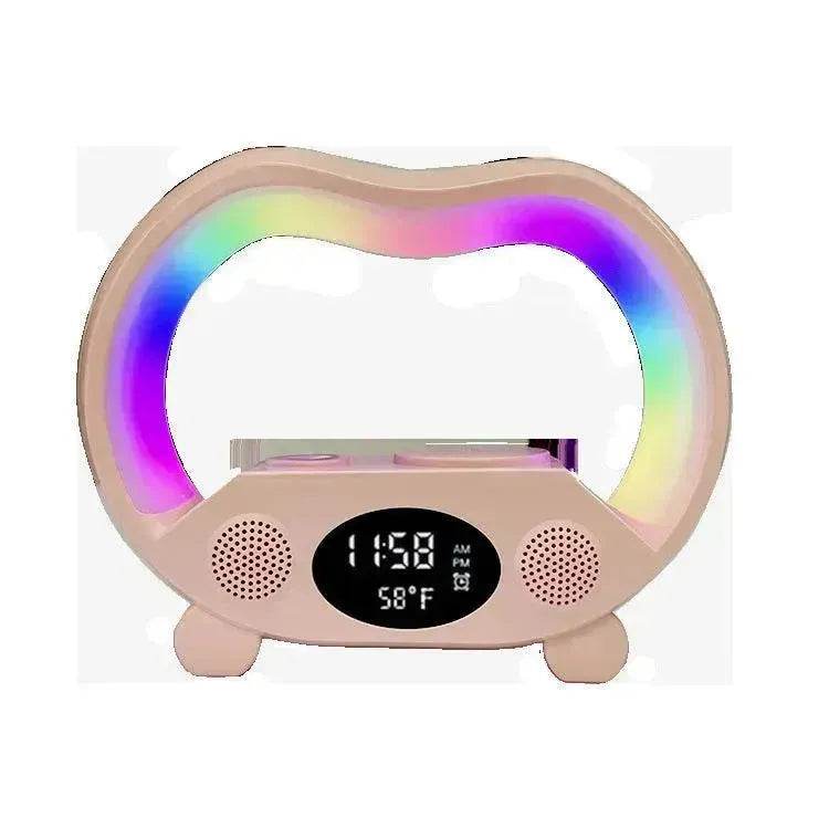 2025 New 6 In 1 Smart Remote Control Bluetooth Ambience Intelligent LED Table Lamp Multi-function Wireless Charger Night Light Bluetooth Speaker - Velora