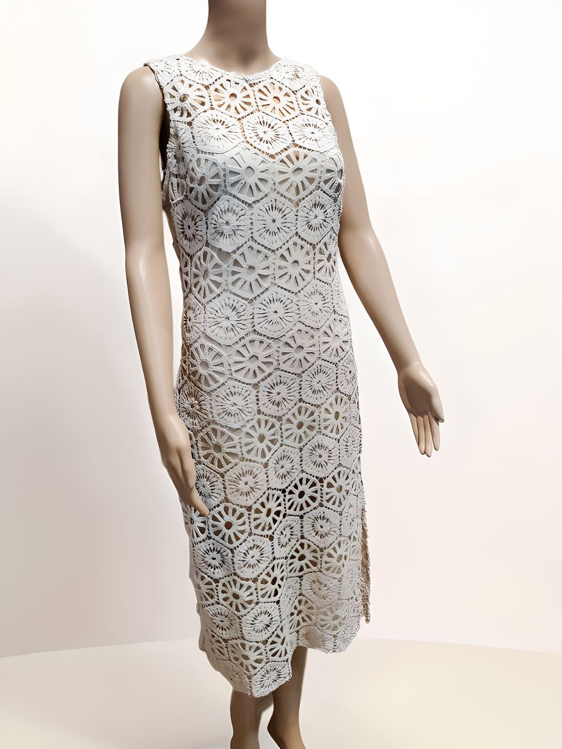 Crochet Spaghetti Dress With Lining - Velora