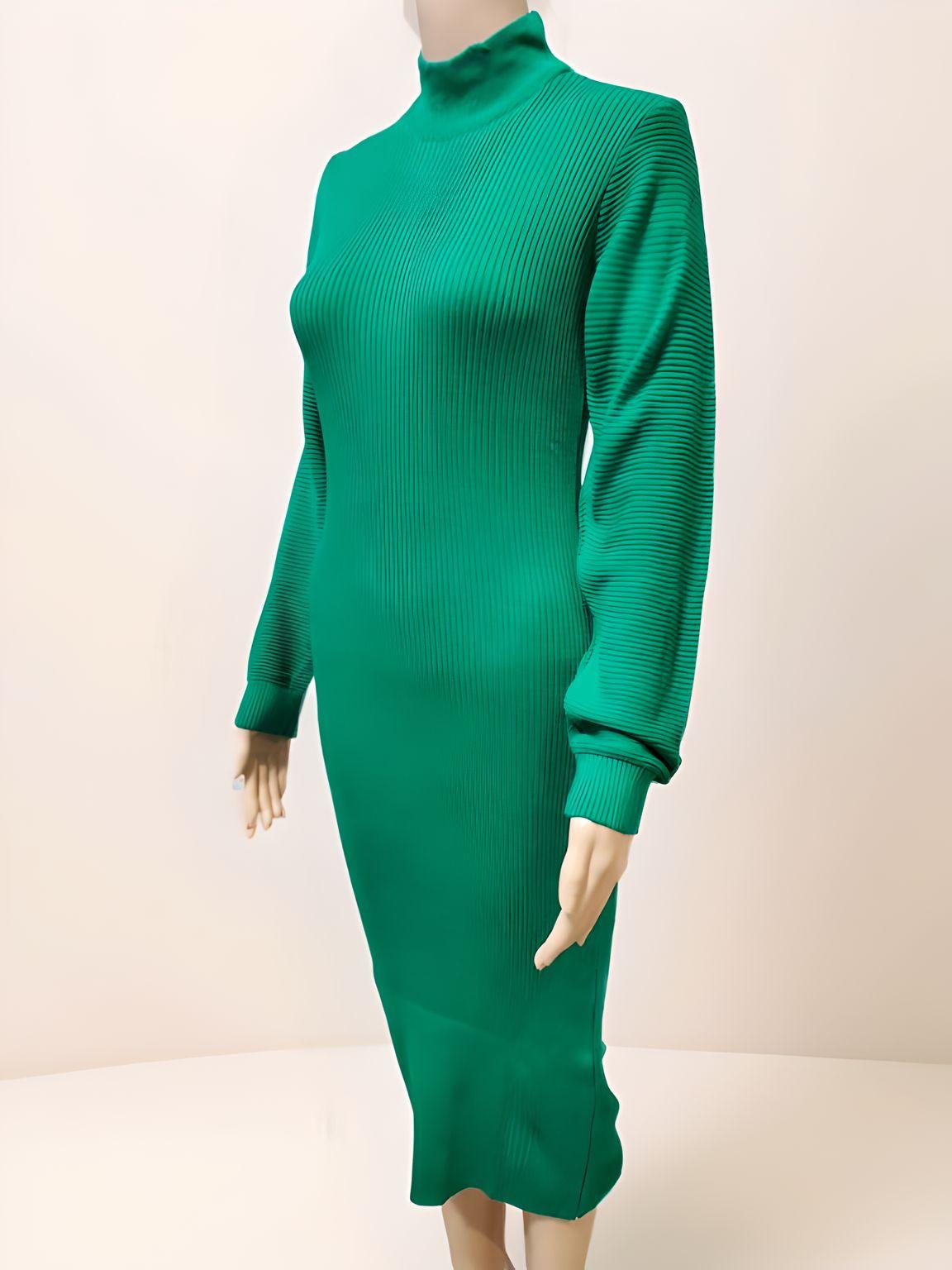 Elegant Body-Con Full Sleeves Dress - Velora