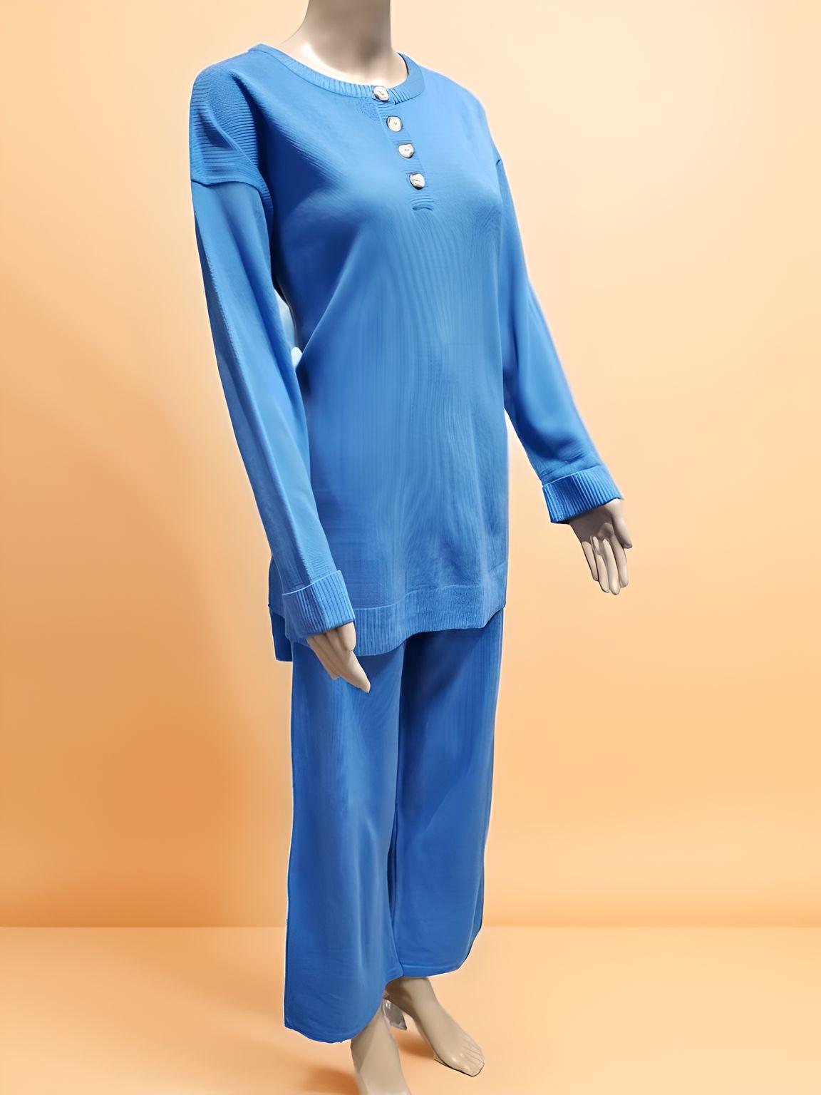 Buttoned 2-piece Co-ord Set - Velora