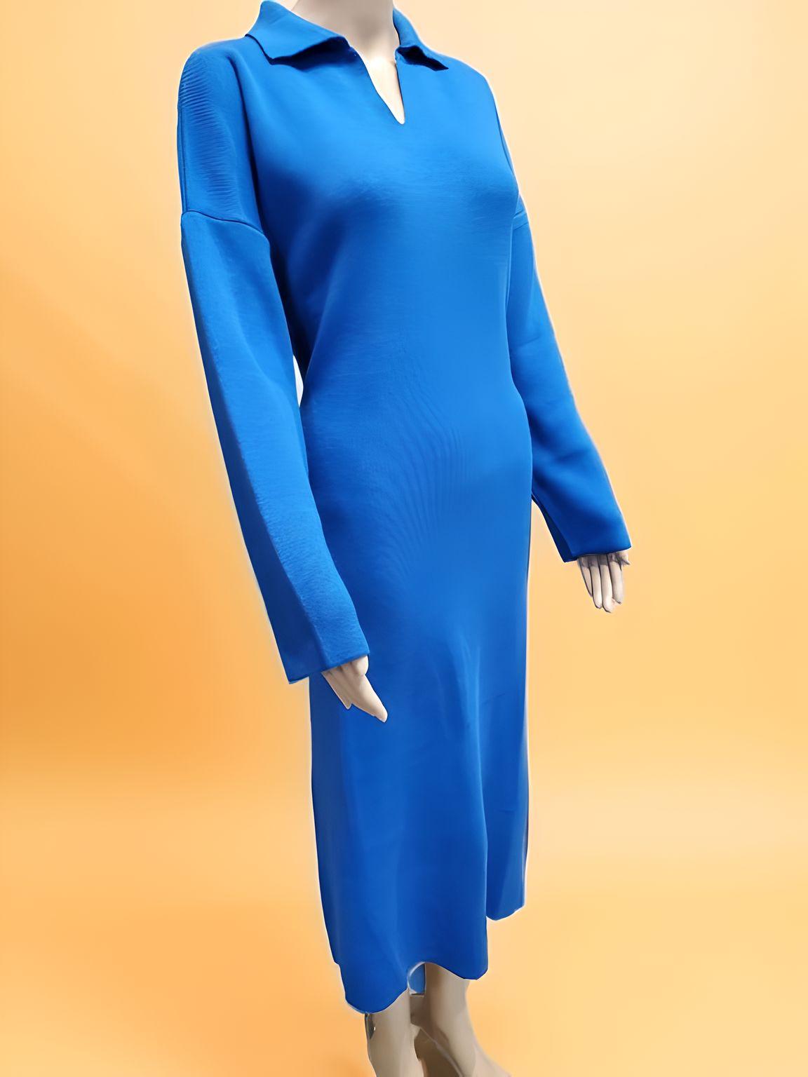 Collared Long Dress - Velora