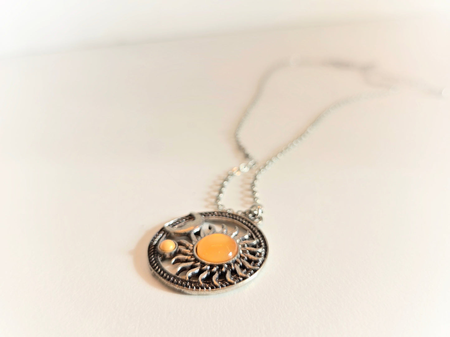 Boho Sun & Moon Necklace - Velora