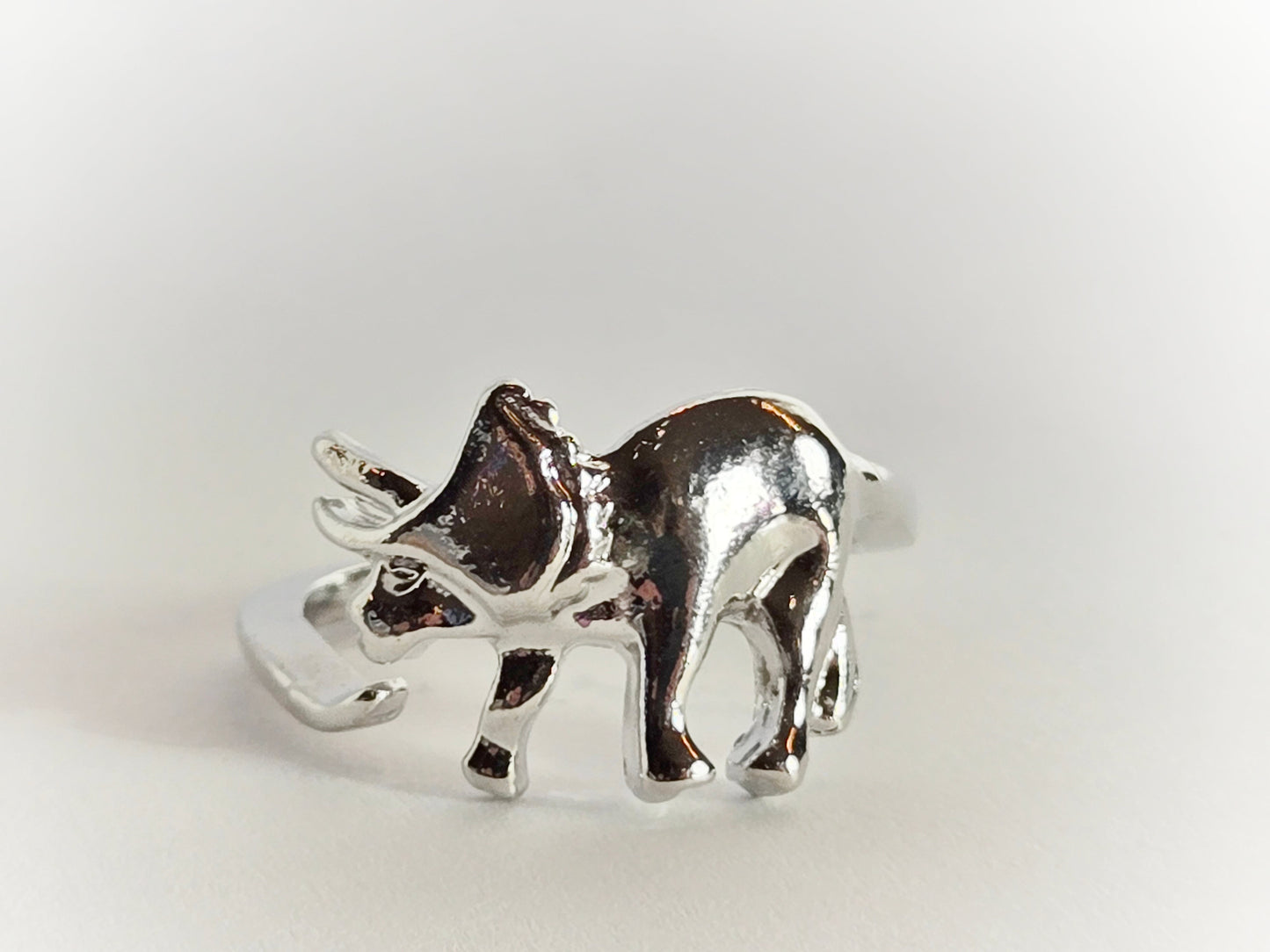 Dinosaur Ring | Triceratops (Size 5/Adjustable) - Velora
