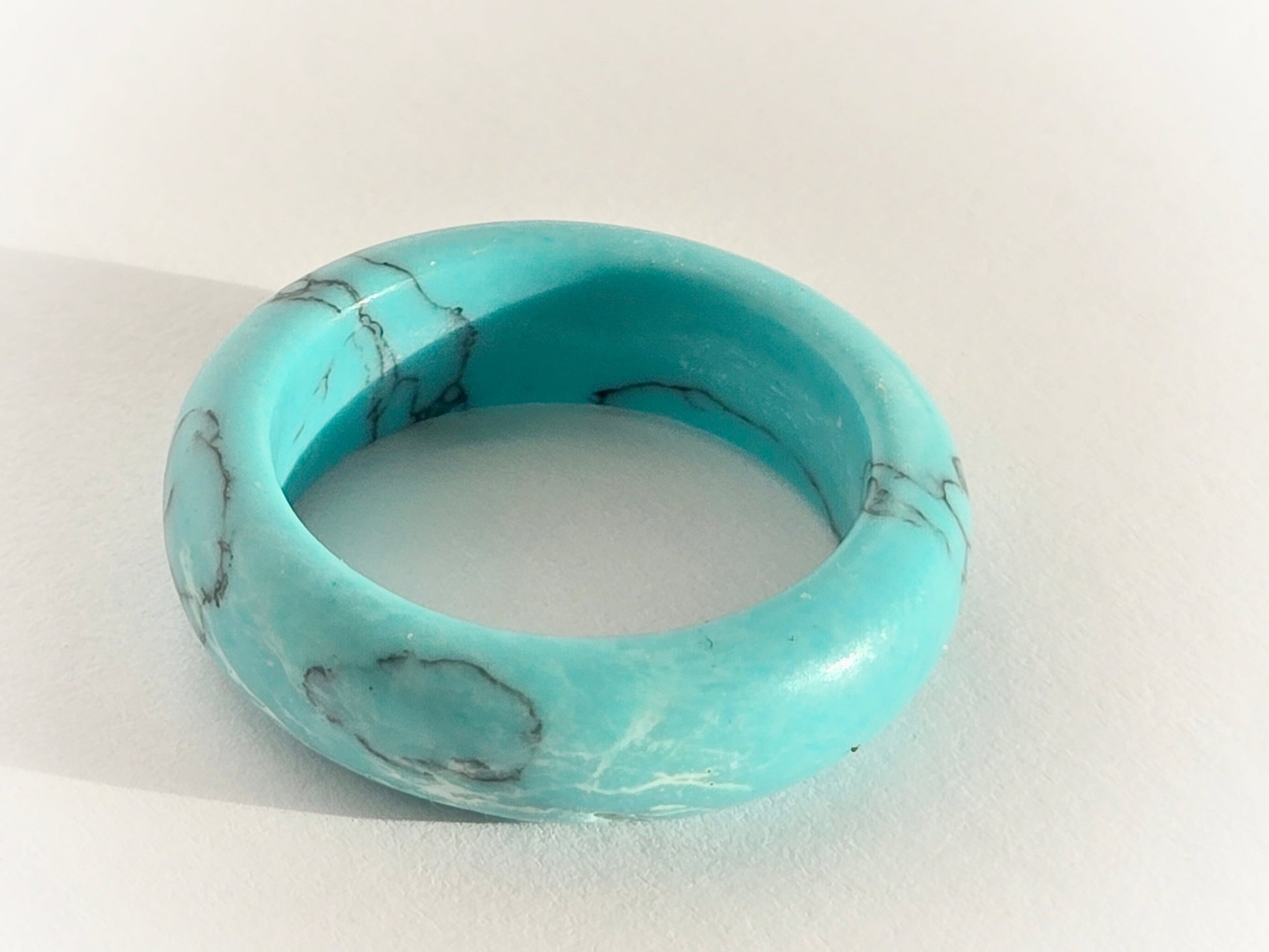 Natural Turquoise Stone Ring | Size 8 - Velora
