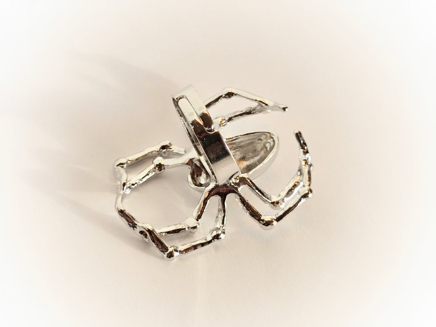 Silver Spider Ring | Size 7 (Adjustable) - Velora