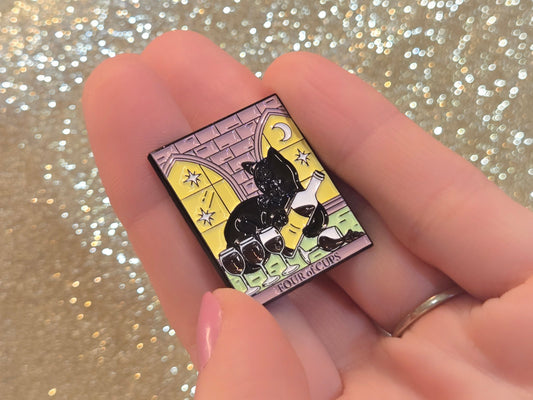 "Four of Cups" Cat Tarot Card | Collectible Pin - Velora