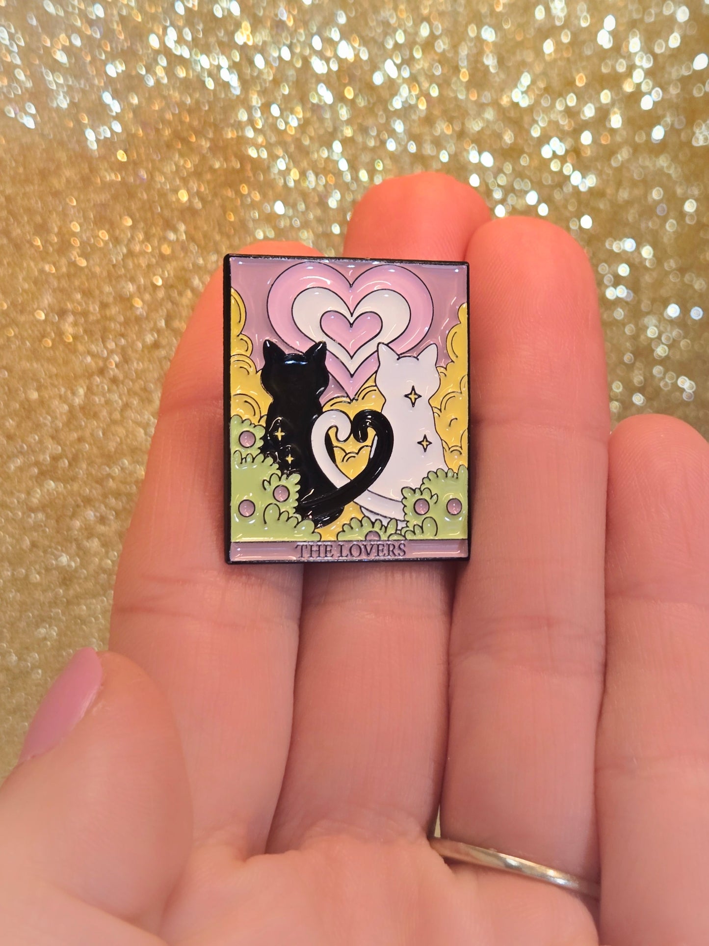 "The Lovers" Cat Tarot Card | Collectible Pin - Velora