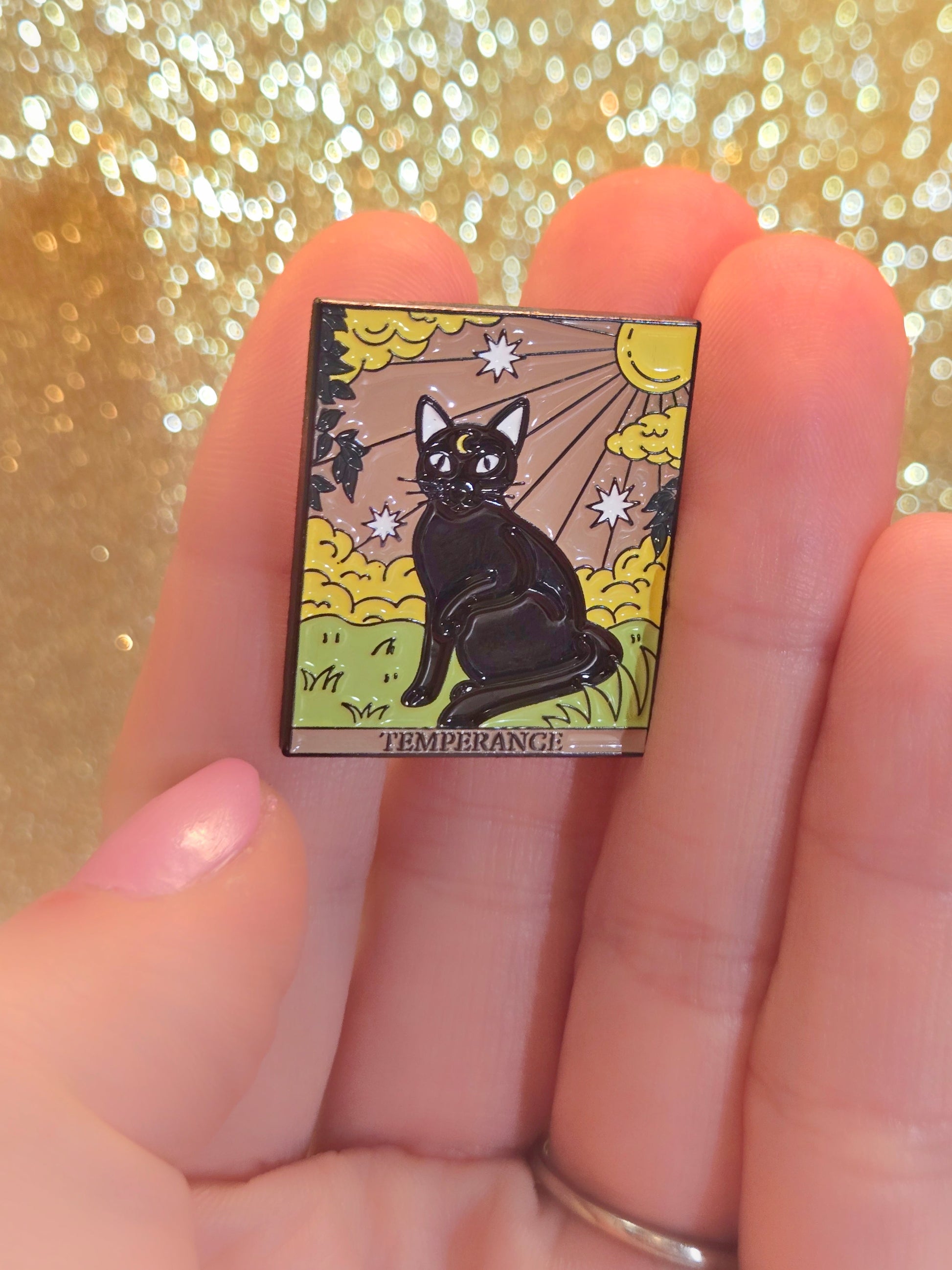 "Temperance" Cat Tarot Card | Collectible Pin - Velora