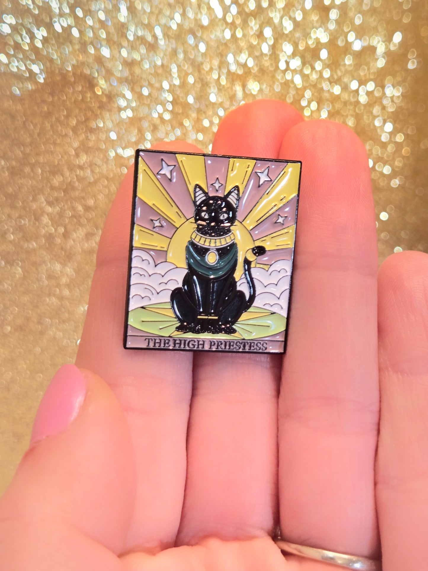 "The High Priestess" Cat Tarot Card | Collectible Pin - Velora