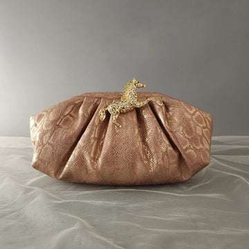 Rose Bronze Stallion Cloud Clutch