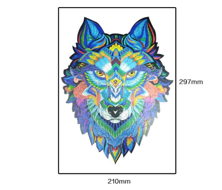 Animal Shaped Wooden Puzzle Play Toy for Kids 14 years above - Velora