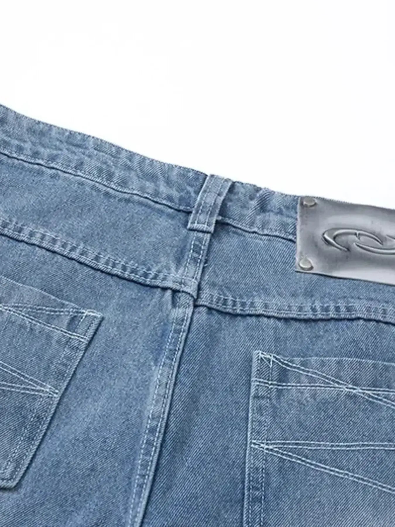 Men's Wide Leg High Waist Relaxed Fit Jeans - Velora