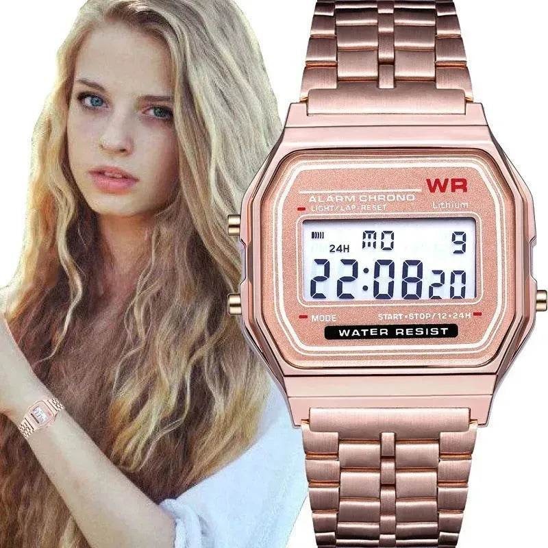 WR F91W Stainless Steel chain Electronic Watch - Velora