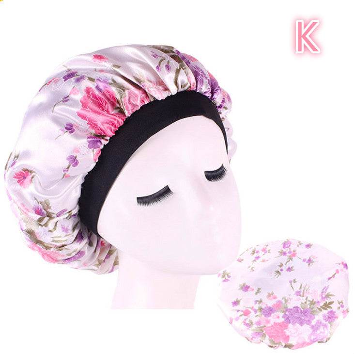 Beauty print Satin Silk Hair Bonnet for sleeping - Velora