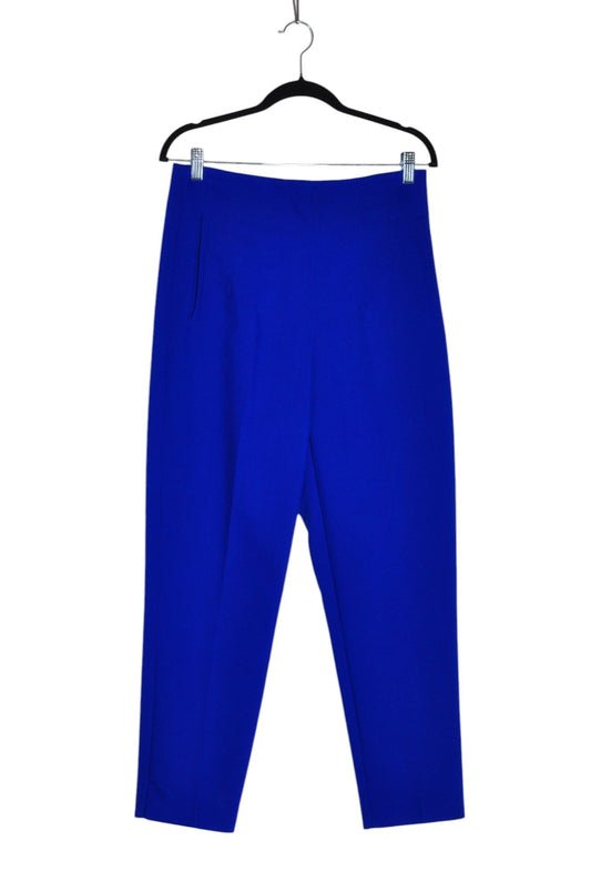 ZARA Women Work Pants Regular fit in Blue - L - Velora