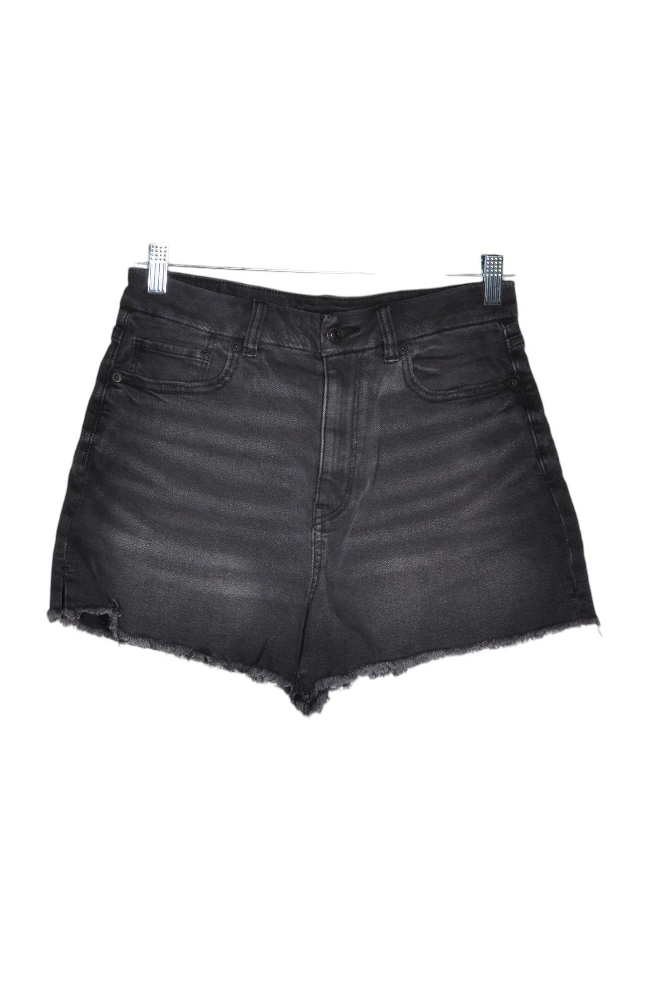 AMERICAN EAGLE Women Denim Shorts Regular fit in Black - 8 - Velora