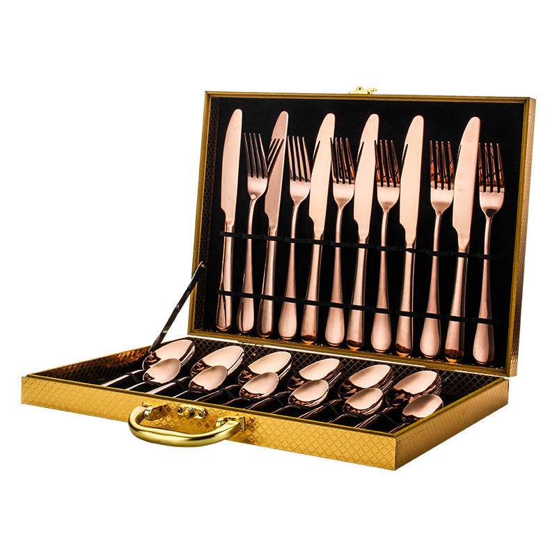 High-end tableware 24 piece set Cool Matching flatware - Velora