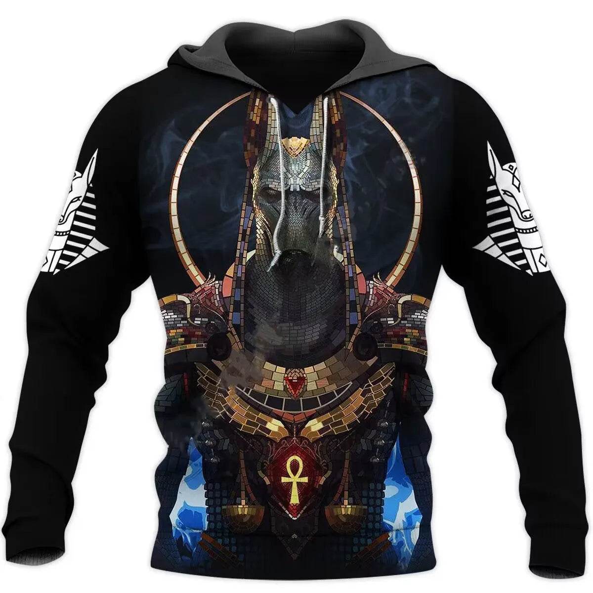 Men's Gothic Printed Street Fashion Classic Hoodie Pullover - Velora