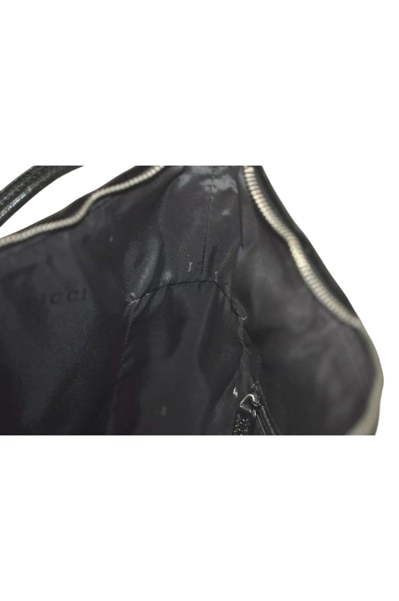 GUCCI Shoulder Hand Bag Purse Enamel Leather 0013766 Black 7891K - Velora