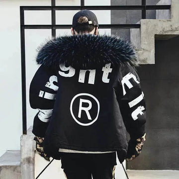 Winter padded coat Huge fur lined parka winter coat jacket for men warmest winter coats