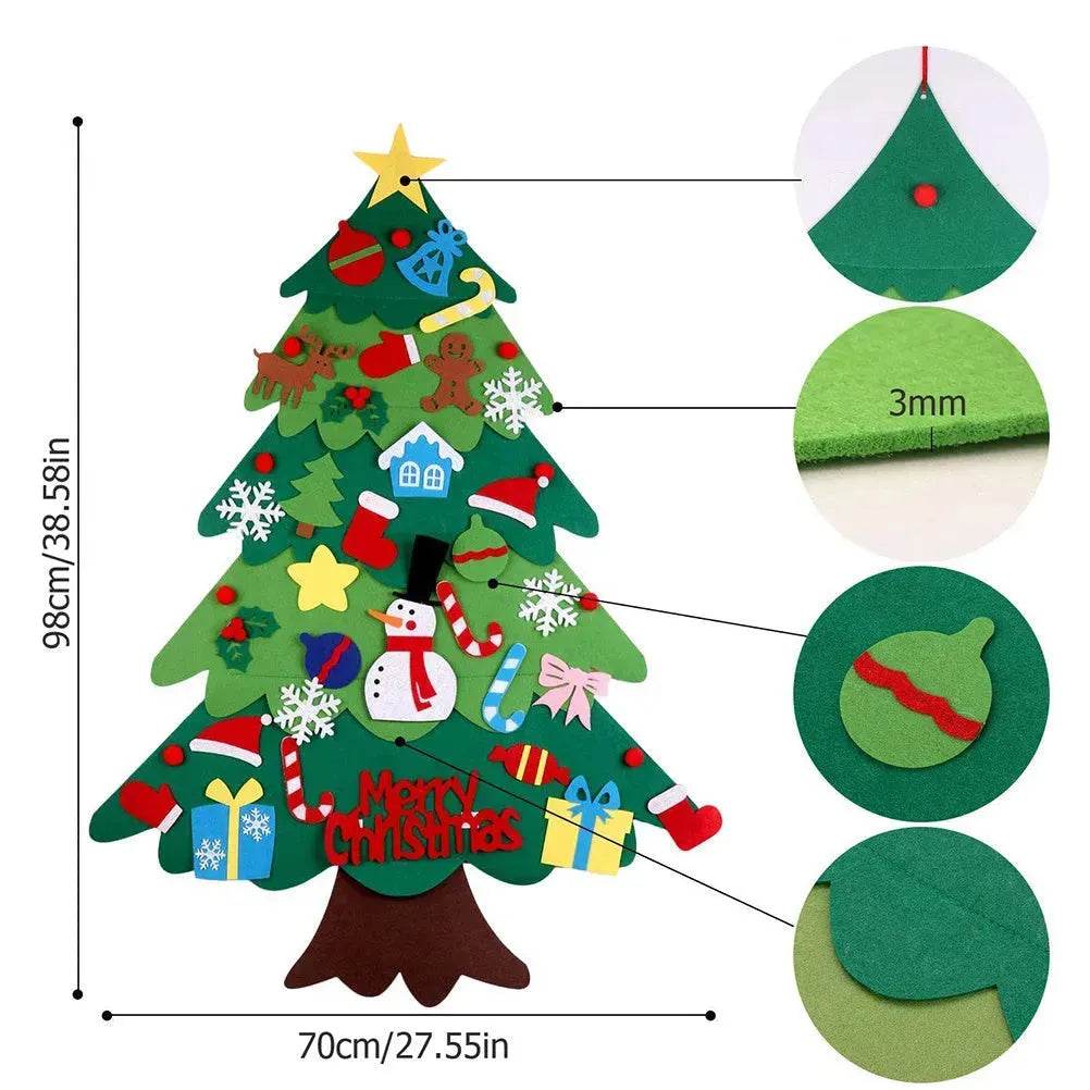 Children's DIY felt Christmas tree with lights - Velora