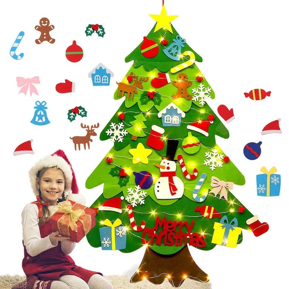 Children's DIY felt Christmas tree with lights - Velora