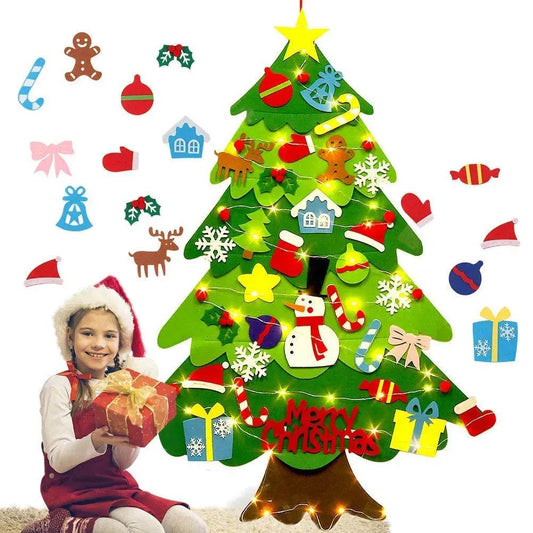 Children's DIY felt Christmas tree with lights - Velora