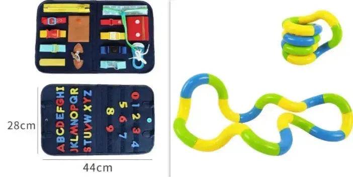 New Busy Book Children's Busy Board Dressing And Buttoning Learning Baby Early Education Preschool Sensory Learning Toy - Velora