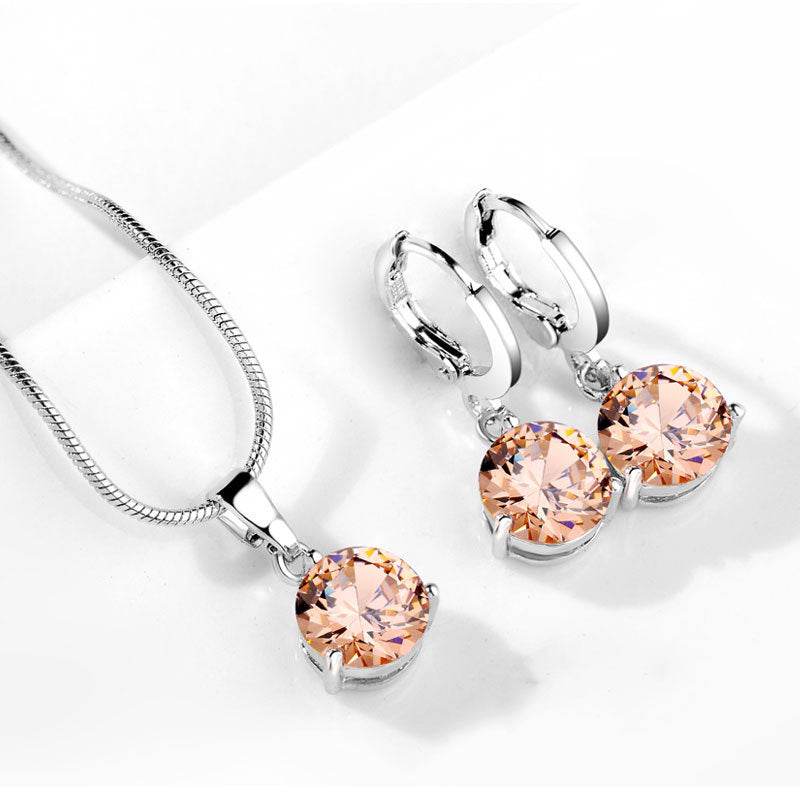 Water Drop Necklace Earring Set - Velora
