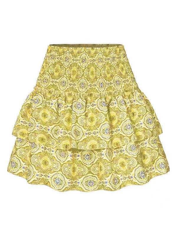 Leisure Versatile Lotus Leaf Women's Mini layered Skirt - Velora