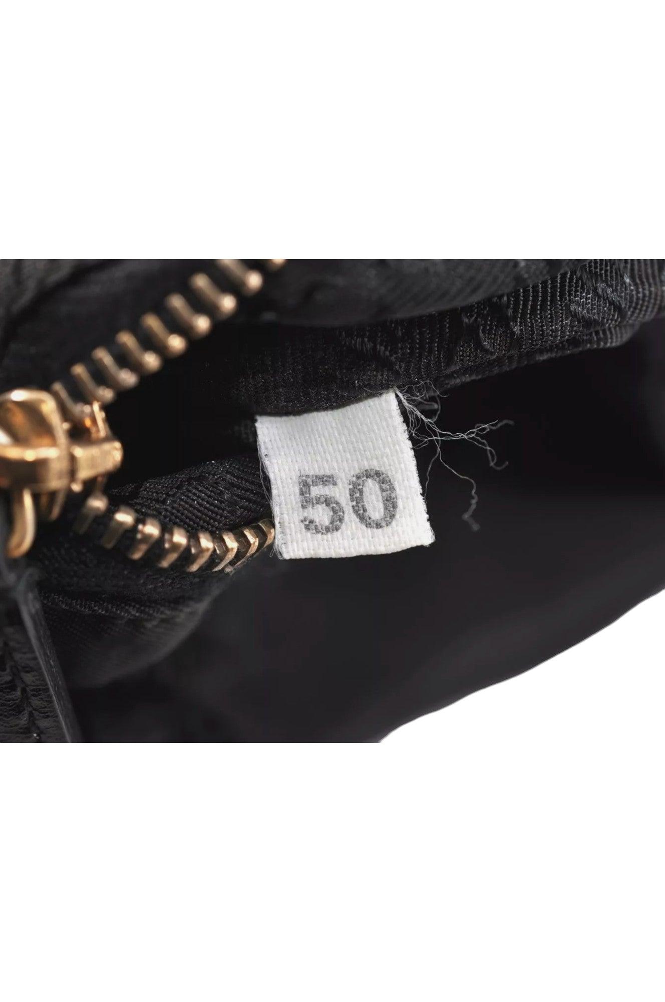 PRADA Vintage Nylon Tessuto Leather Shoulder Bag Purse Black 9107K - Velora