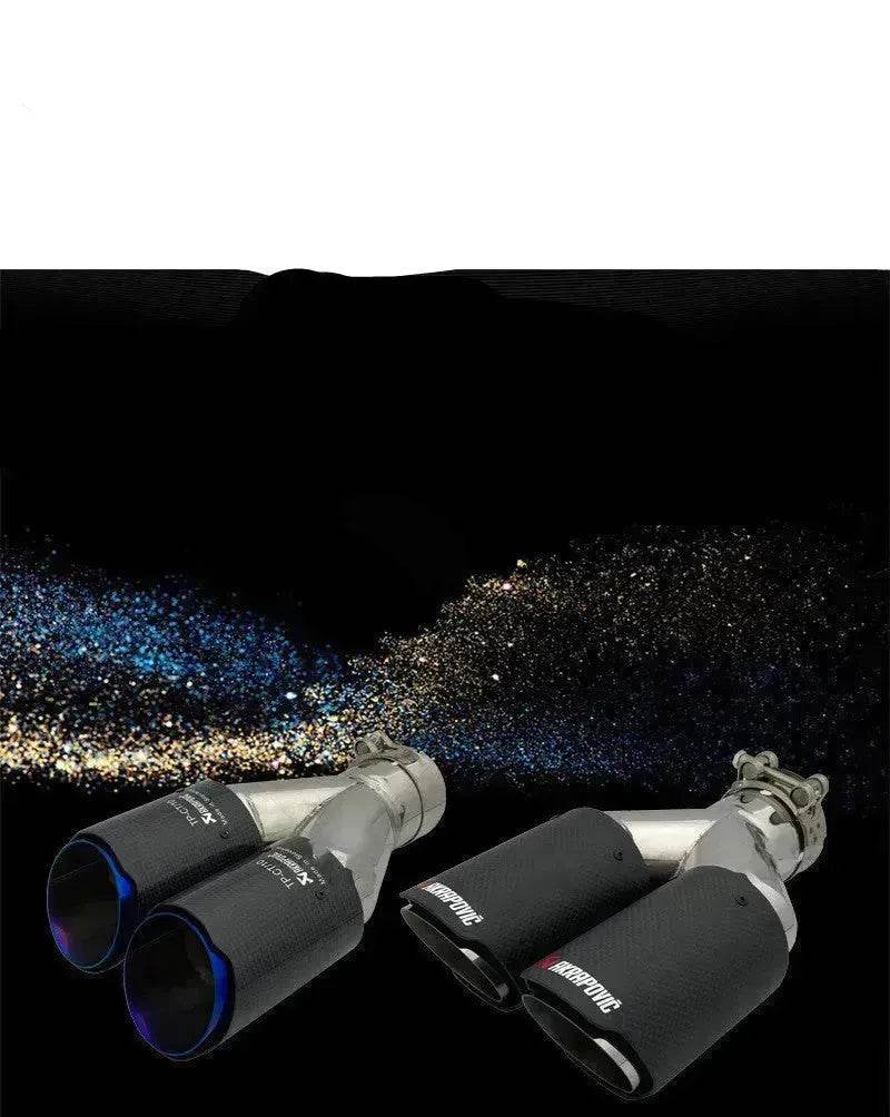 Y Model Compatible For Remus Exhaust Pipe Tip Muffler Tips Carbon Fiber Stainless Steel Dual Outlet Tails Throat Rear Nozzle - Velora