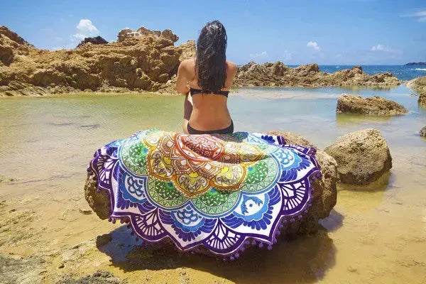 Tassel Fringe Beach Large Round Towel Fringe Beach Mat
