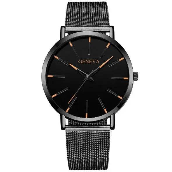 Mesh strap quartz watch