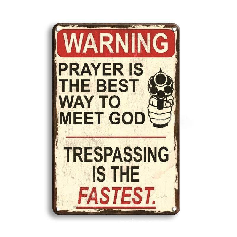 Creativity Retro Metal Home Decoration Tin Painting Novelty Signs - Velora