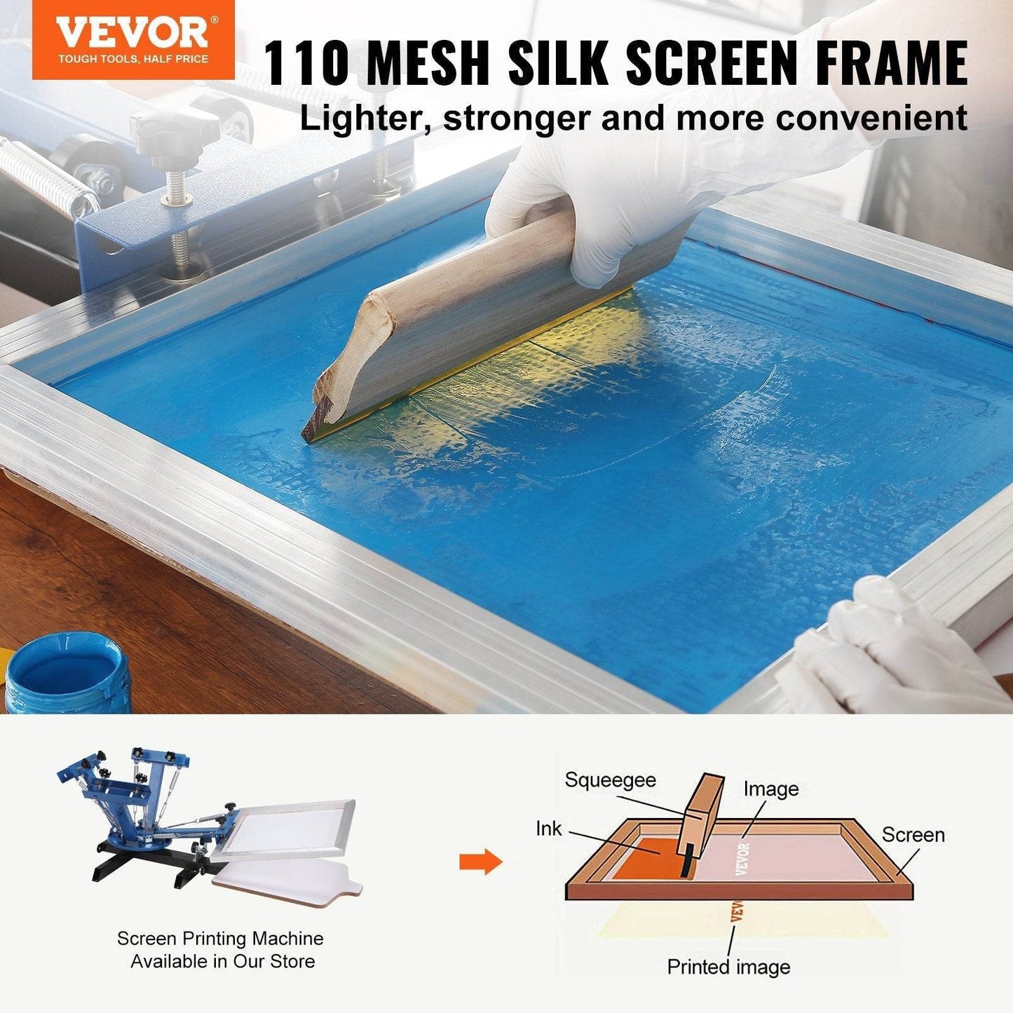 Screen Printing Kit, 4 Pieces Aluminum Silk Screen Printing Frames - Velora