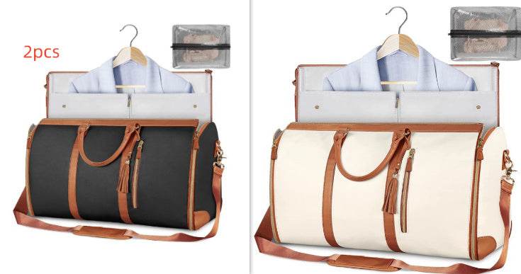 Large Capacity Travel Duffle Bag Women's Handbag Folding Suit Bag Waterproof Clothes Totes - Velora