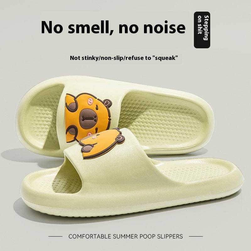 Cute Cartoon Dog Slippers Non-slip Floor Bathroom Slipper Summer Women's House Shoes - Velora