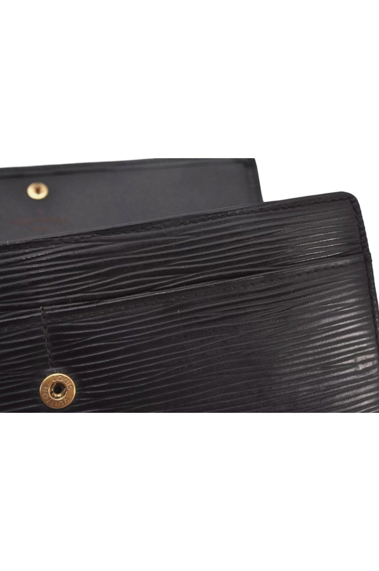 Louis Vuitton Epi Pochette Porte Monnaie Credit Wallet M63572 Black 8020K - Velora