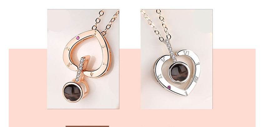 Subloom Heart 100 I Love You Necklace - Velora