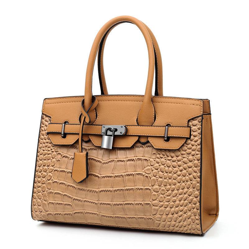 Trendy crocodile pattern Cooperate Work Handbag for Ladies - Velora