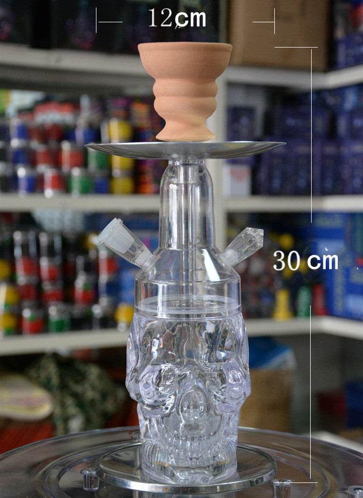 Arabian Acrylic Hookah With Illuminated Skull - Velora