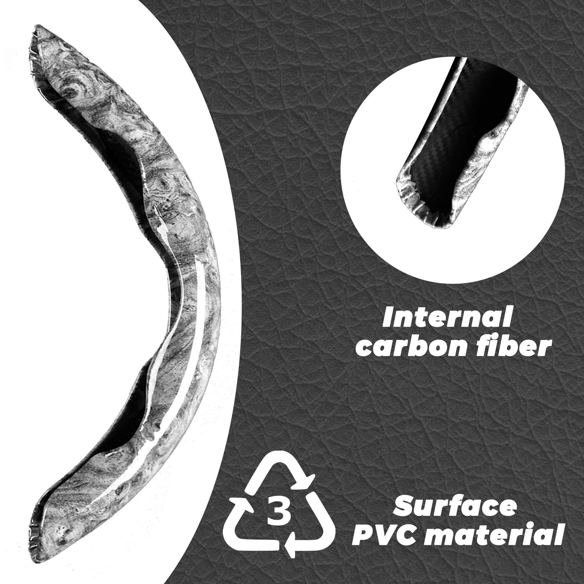 Mahogany Gray Buckle Steering Wheel - Velora