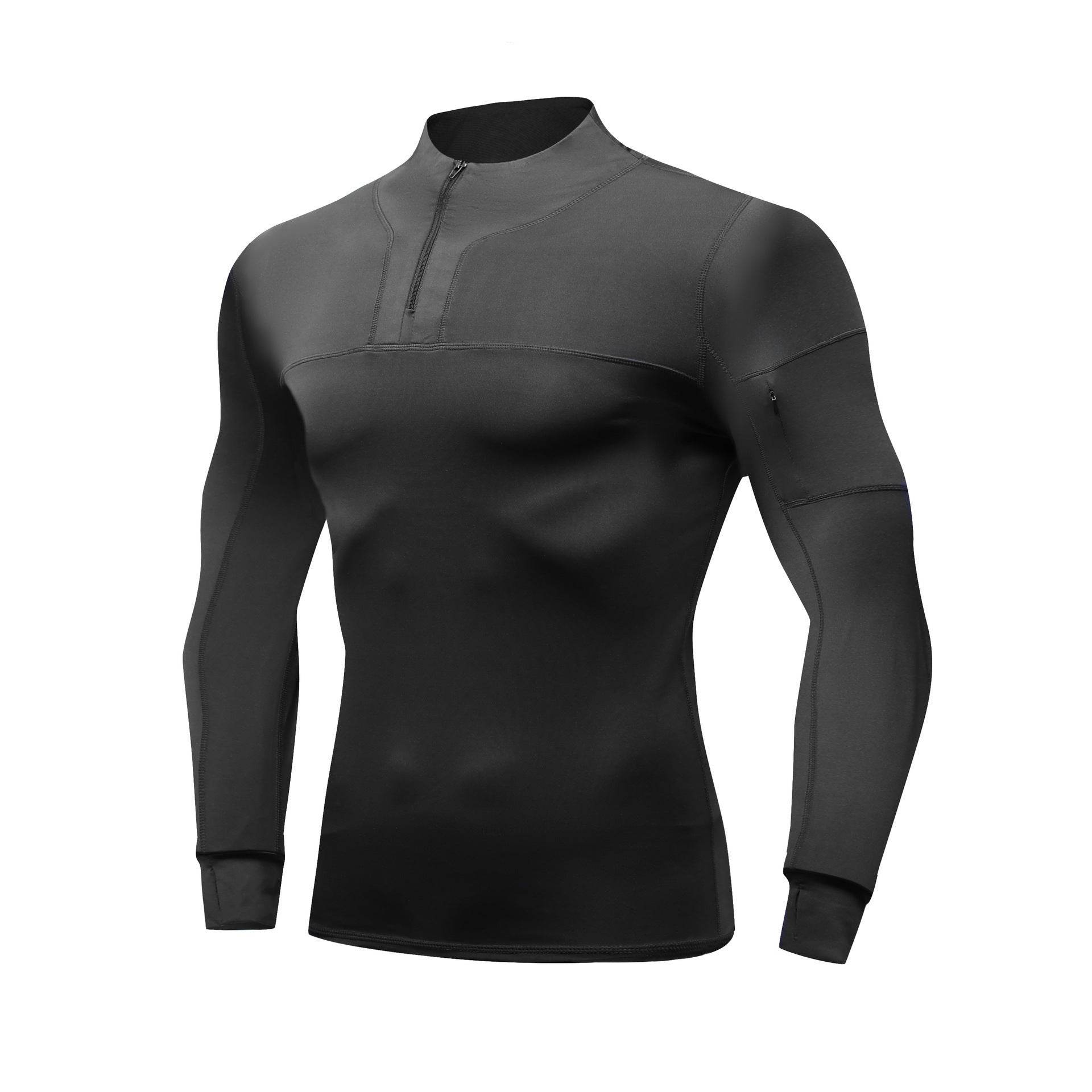 Outdoor Muscle Fitted Tactics Workout T-shirt Long Sleeve Sports Quick-drying top - Velora