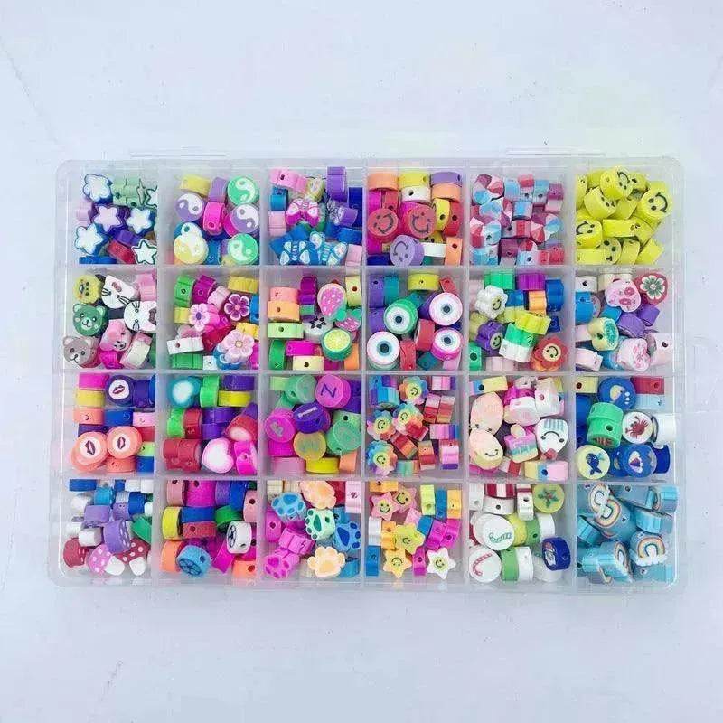 24 Grid 480 PCs Colorful Polymer Clay Beaded Set DIY Bracelet - Velora