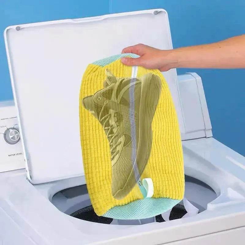 Shoes Laundry Bag Shoe Wash Bag For Washing Machine Reusable Zipper Shoe Washing Bag Sneaker Tennis Shoe Cleaner Kit Remove Dirt - Velora