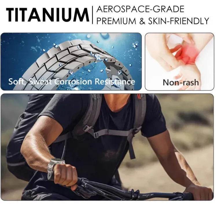 Replaceable Stainless Steel Chain Watch Strap Suitable For Apple IWatch - Velora