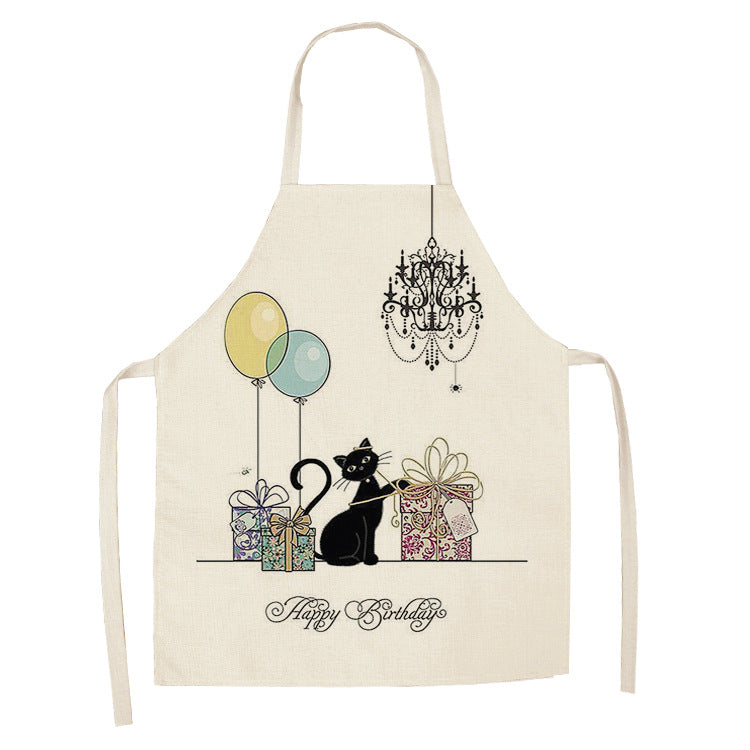European and American cartoon cute cat apron