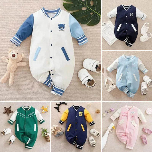 Baby One-piece Spring And Autumn Romper Baseball Uniform cloth - Velora