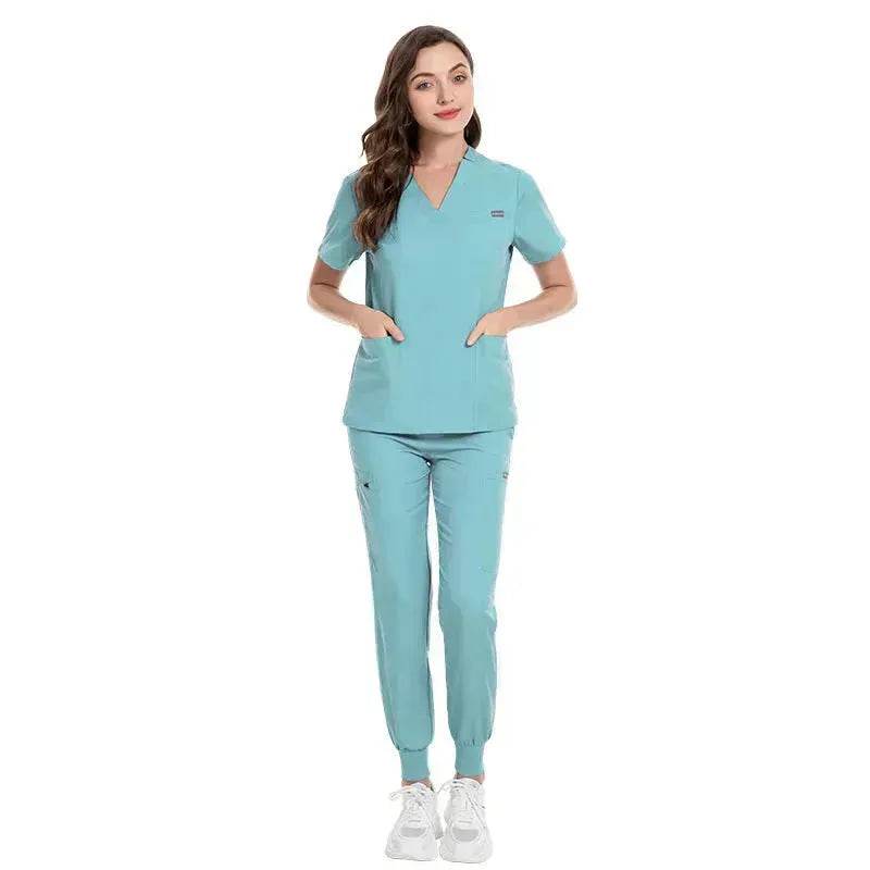 Hospital Nurses V-Neck Suit Work Uniform Workwear - Velora